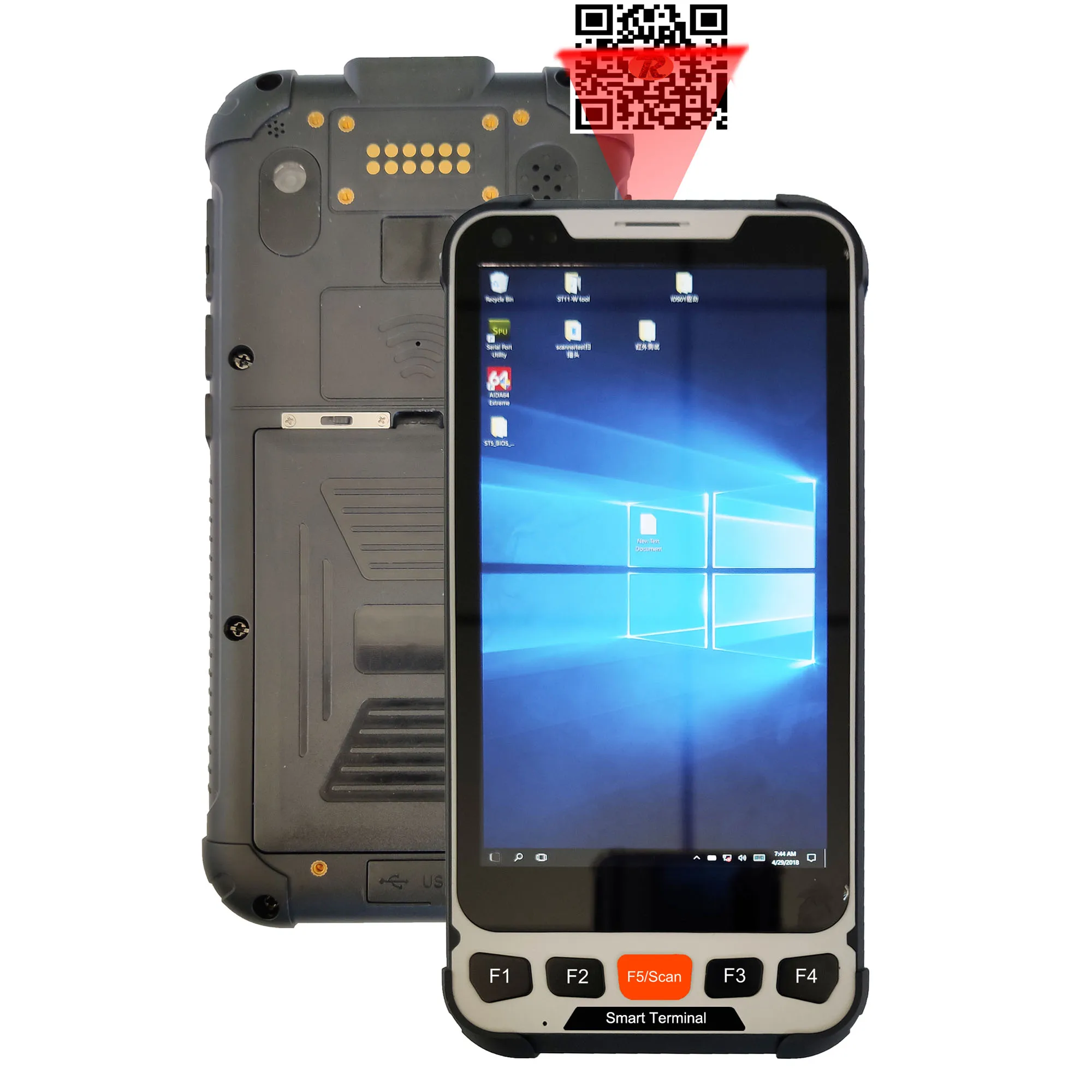 

Rugged Tablet 5.5 Inch Windows 10 Pro Handheld Terminal 4G LTE USB 3.0 with 2D Barcode Scanner N4680