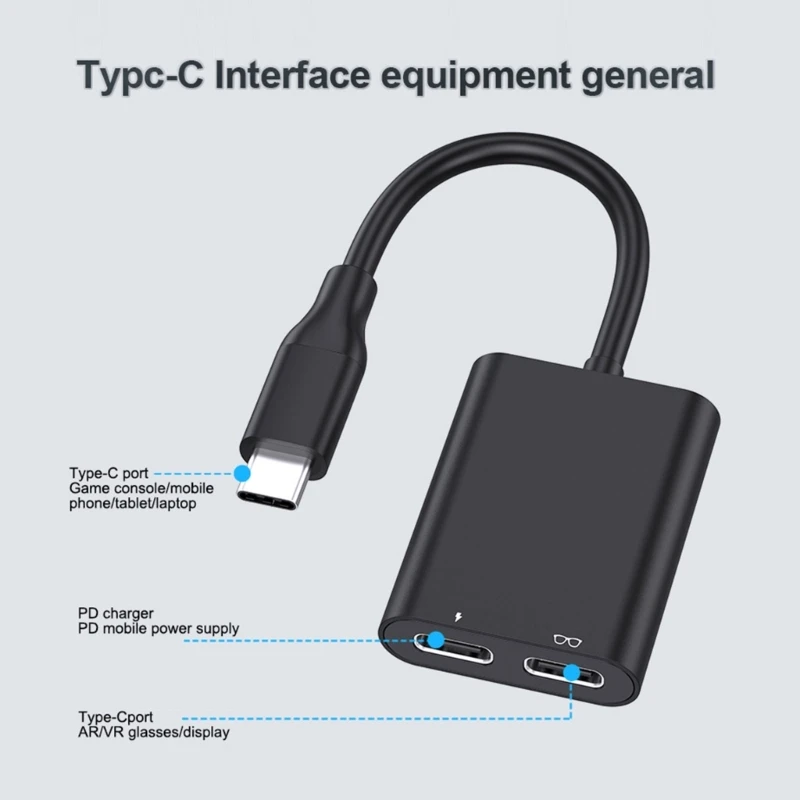 Portable AR Glasses Expansion Hubs Featuring USB A and USB C Port for Efficient Device Connectivitys  D2RC