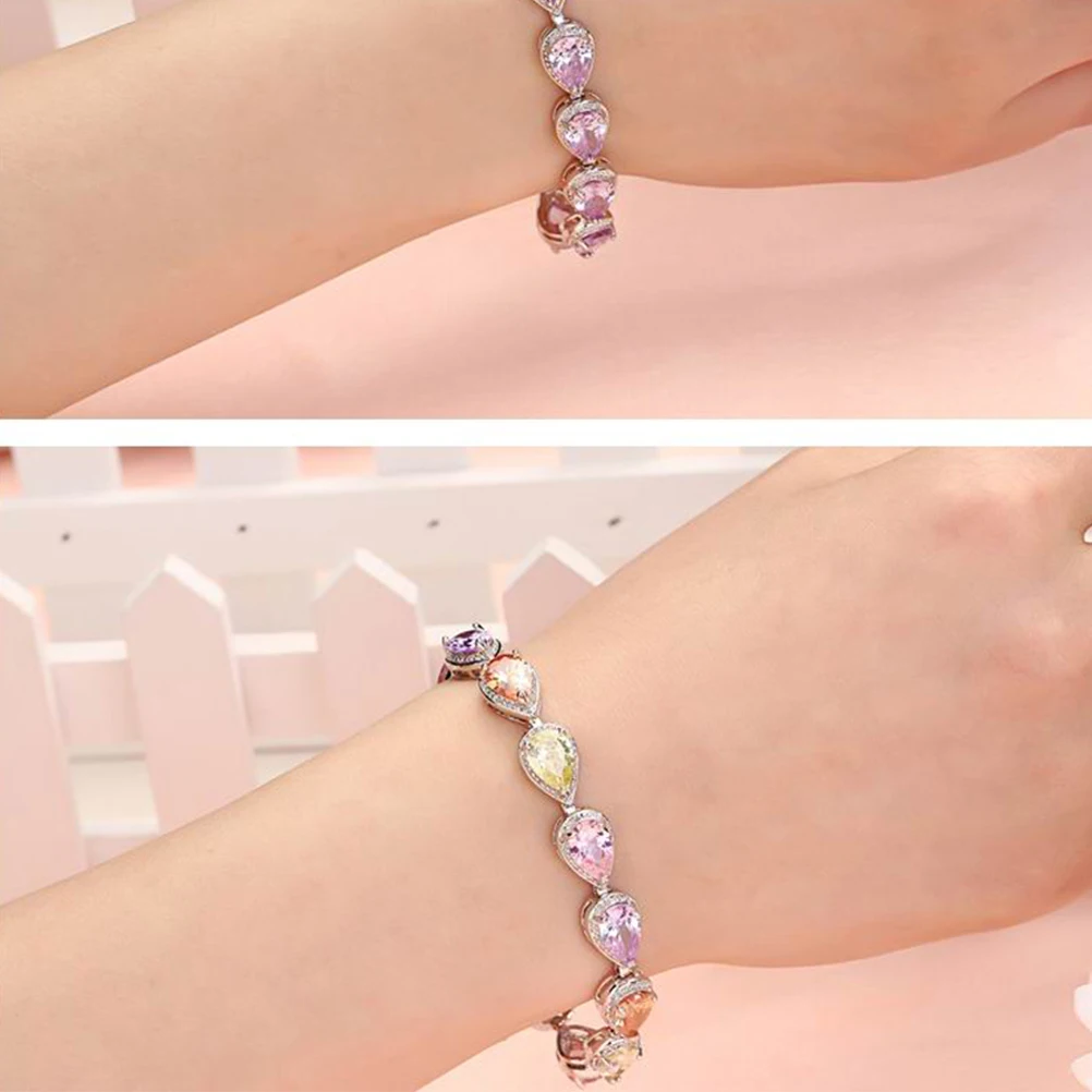 

Zircon Bracelet Lightweight Shining Gift Pretty Colorful Fashion Easy to Wear Durable