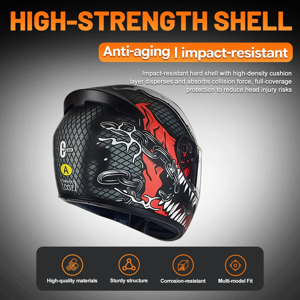 Stylish Full-Face Motorcycle H - огляд і ціна Dual Visor Motorcycle Racing Helmet