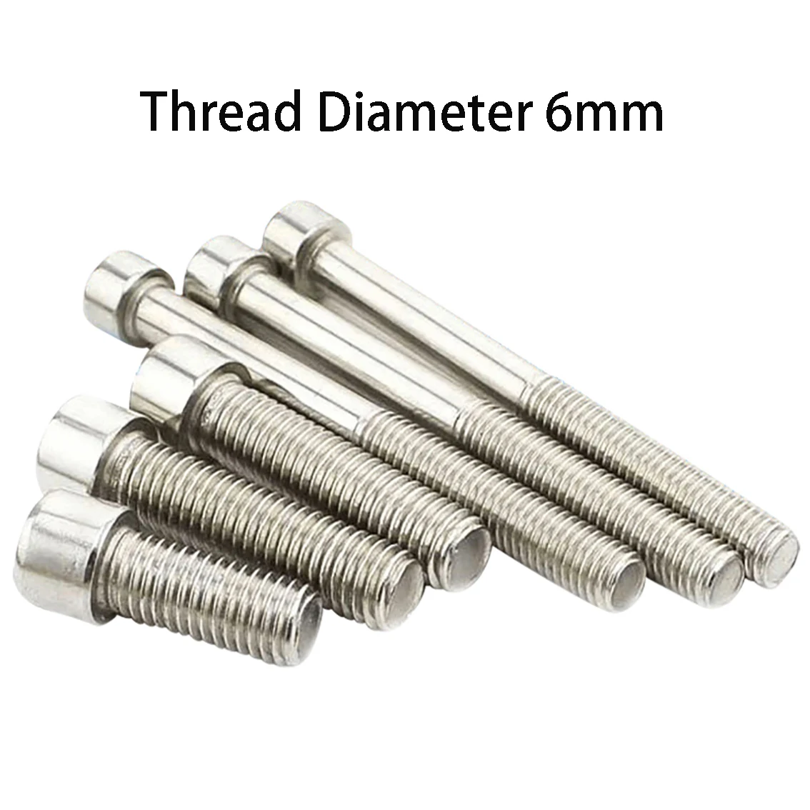 

Thread Diameter 6mm 201 Stainless Steel Hexagonal Bolt/Half Threaded Bolt Cylindrical Head Hexagonal Screw Bolt Length 8-100mm