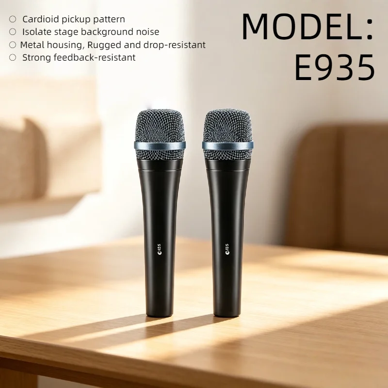

Новый портативный динамический микрофон E935, кардиоидный, профессиональный, для сцены, вокала, прямых трансляций, караоке, конференций, 2 шт., подарок