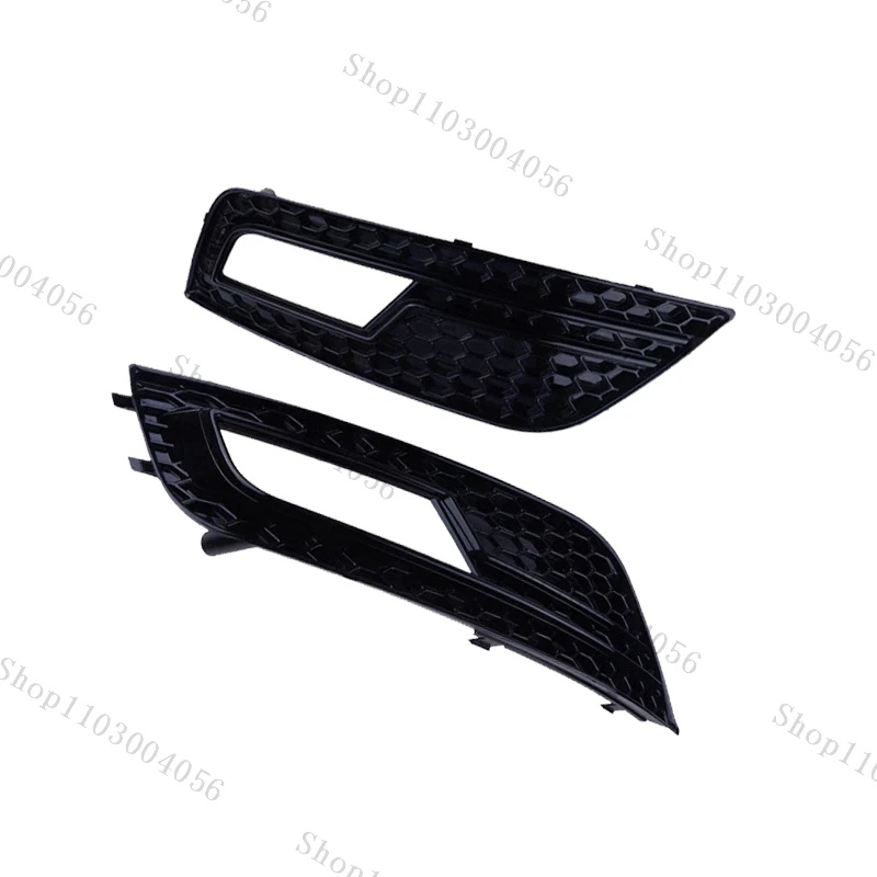 لأودي A4 B8.5 الإصدار القياسي 2013-2016 أسود الضباب الخفيف غطاء إطاري المصد الأمامي الضباب غطاء مصبغة خفيفة قطع غيار السيارات #5