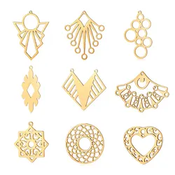 10pcs/lot Stainless Steel Triangle DIY Charm Pendant Wholesale Geometry Heart Jewelry Findings Necklace Making Top Quality