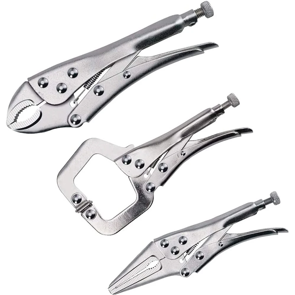 

AIRAJ Locking Pliers Welding Tools Carbon Steel Pliers Industry Round Mouth Vise High Torque Fixed Clamping Hand Tools