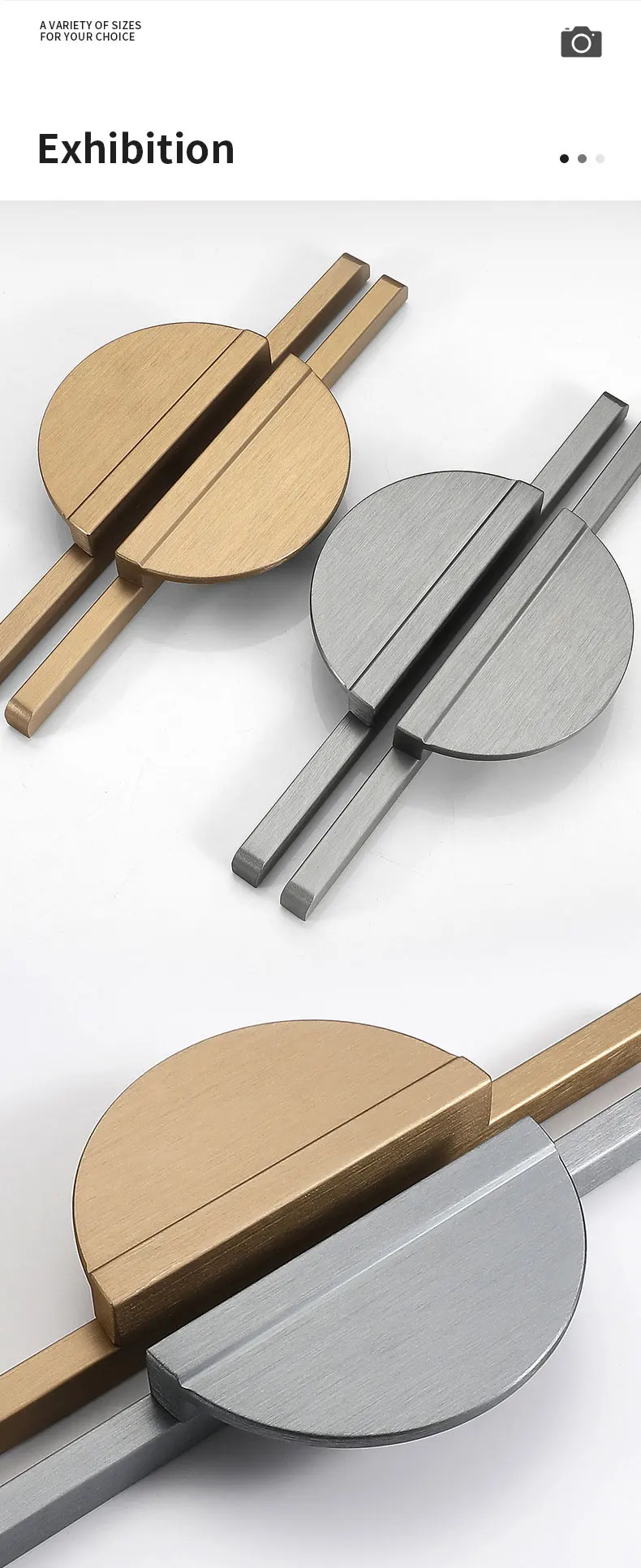 Yutoko moderne dark gold grau runde schrank tür griffe schublade zieht 200mm 500mm küche schrank möbel griffe hardware – Detail 12