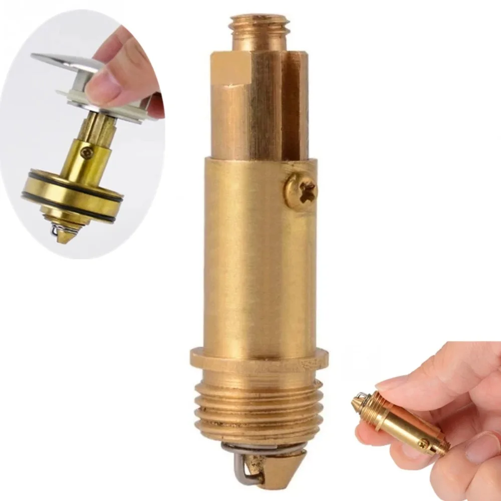 

Durable Universal Brass Bounce Drain Plug Spring Loaded Click Clack Jump Up Valve For Bathroom Sink Basin Shower Tool