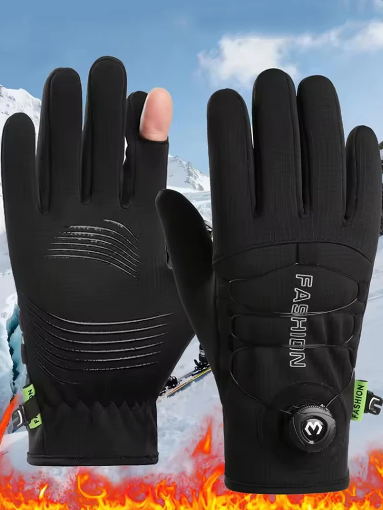 AliExpress NONE GTUBIKE Winter Warm Gloves for Men Women Thickened Windproof and Waterproof Sports Touchscreen Skiing Cycling Gloves MTB Glove