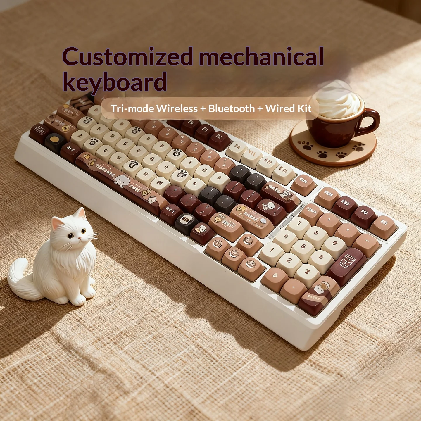 HJSDZHI YG98 Three-Mode Mechanical Keyboard Customized Kit RGB Backlit Hot-swap