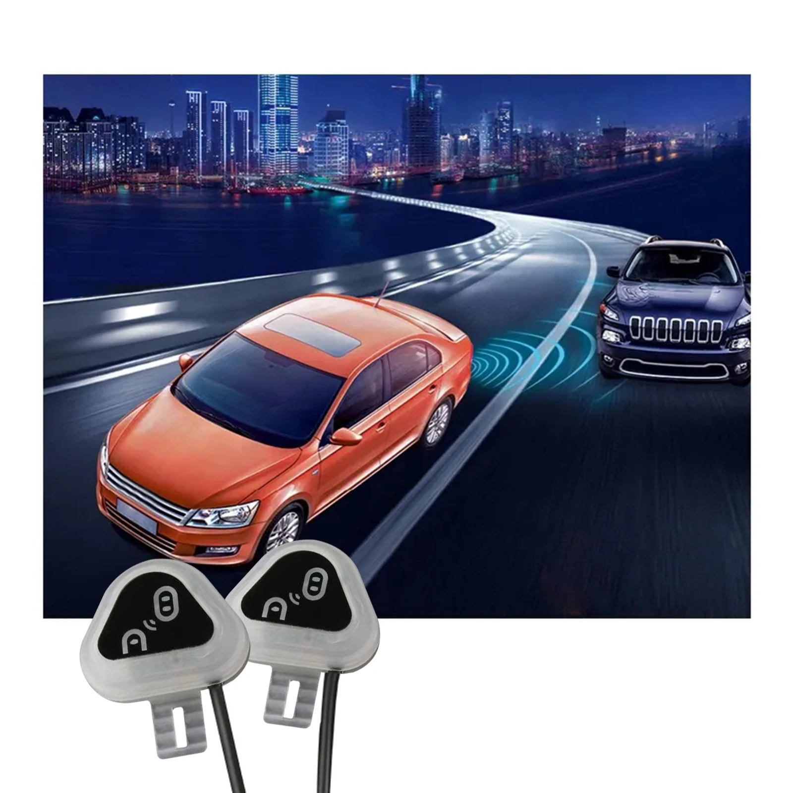 Car Blind Spot Monitoring System BSD Warning Light Accessories Alarm Radar Auto Safety Driving Ultrasonic Sensor Distance Assist