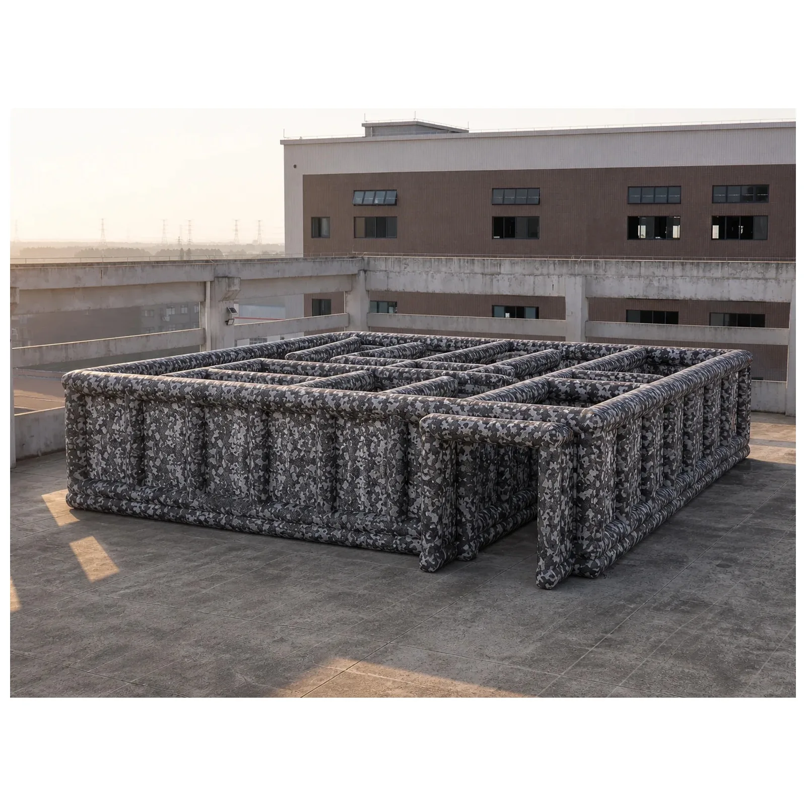 Large Gray Camouflage Open Inf - Kids Outdoor Party Venue recension och pris