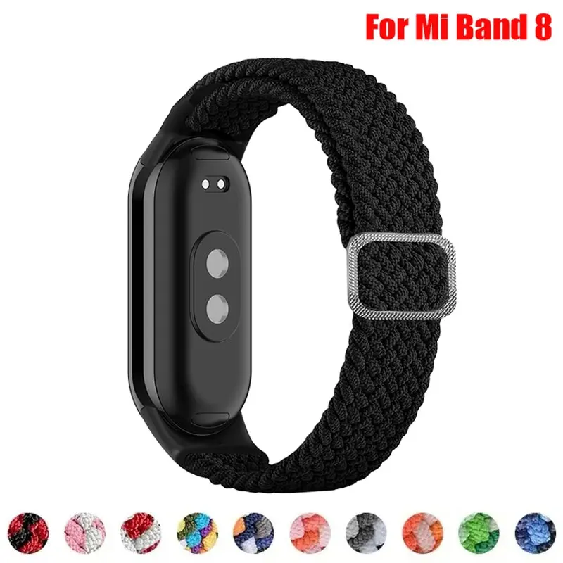 

Nylon Strap for Xiaomi Mi Band 9 8 Elastic Braided Solo Buckle Official-website Replacement Correa Bracelet for Miband 4 3 5 6 7