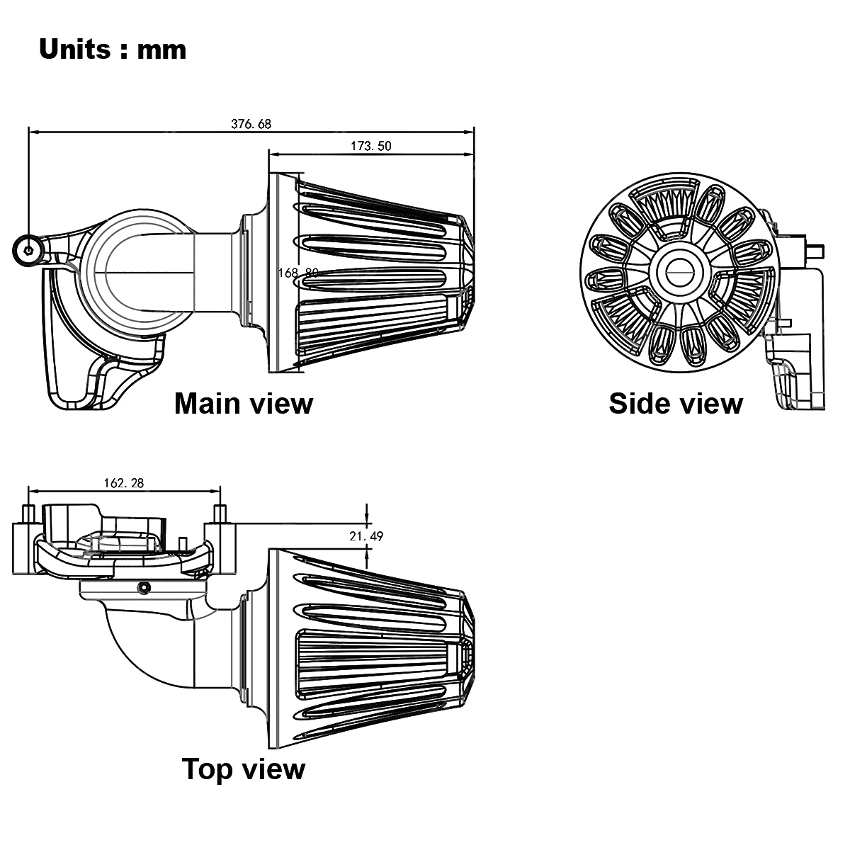 CNC Cut Big Sucker Cone Air Cleaners Breather Filters for Harley M8 Road King Street Electra Glide Softail Slim 2018-2023