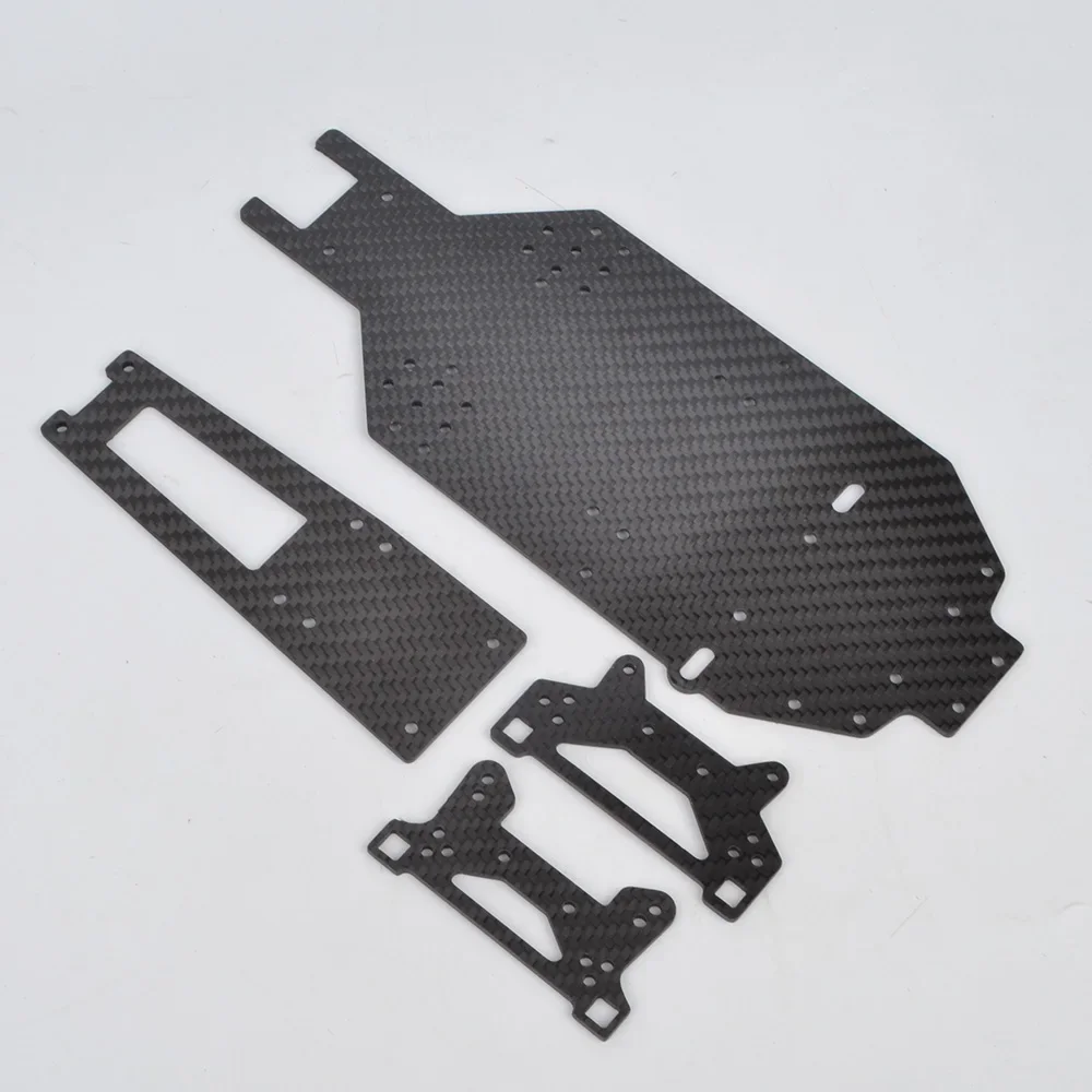 RcAidong Carbon Fiber Upper Lower Deck Upgrade Conversion Kit Set For Tamiya TA02/TA02SW RC Car Parts