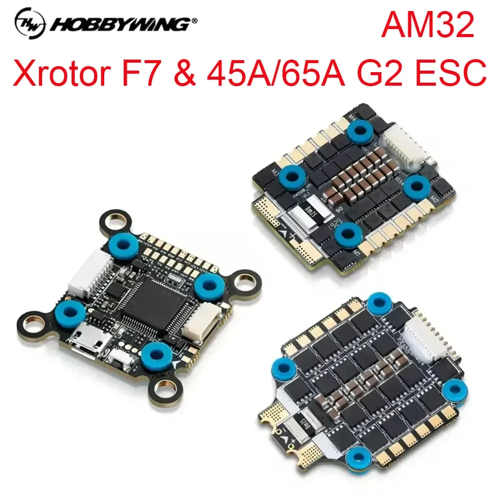 �y�Z�[�����zHobbywing Xrotor AM32 45A�܂���65A 4in1 G2 ESC 3-6S & F7�R���o�[�`�u���t���C�g�R���g���[���[�R���{�iRC FPV���[�V���O�h���[���p�j