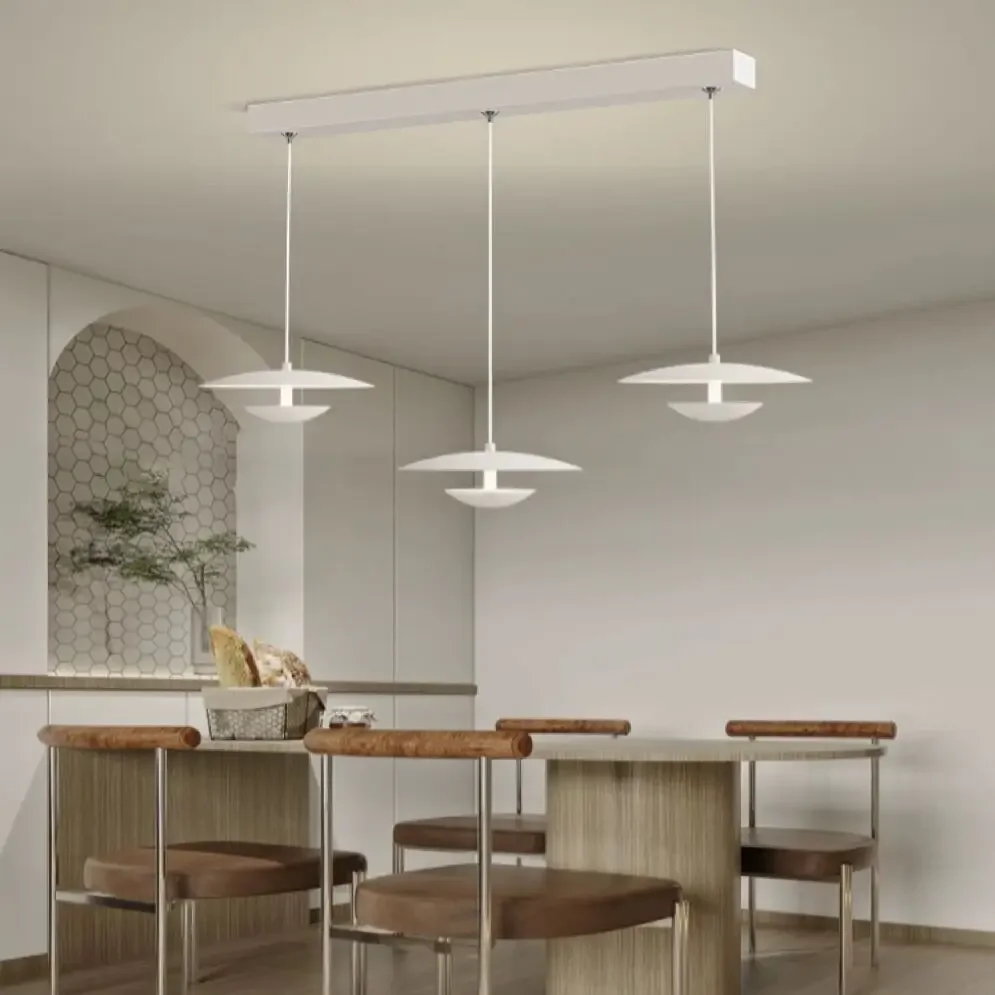 Candelabro de estilo nórdico minimalista, accesorio de iluminación colgante de tira larga, diseño moderno, Isla de cocina creativa