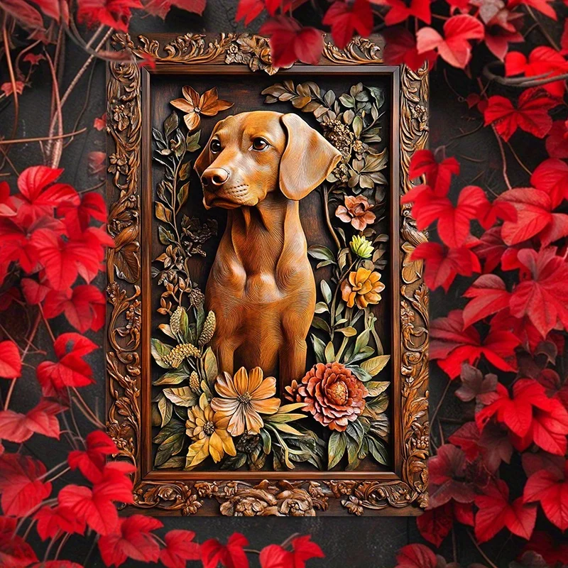 

Elegant Vizsla Dog Portrait, Vintage Aluminum Wall Art Sign, Durable & Fade-Resistant Decor for Home, Garage, or Shop