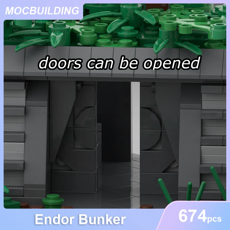 Endor Bunker Diorama colección bloques de construcción MOC DIY montar ladrillos modelo UCS pantalla espacial arquitectura juguetes regalos 674 Uds