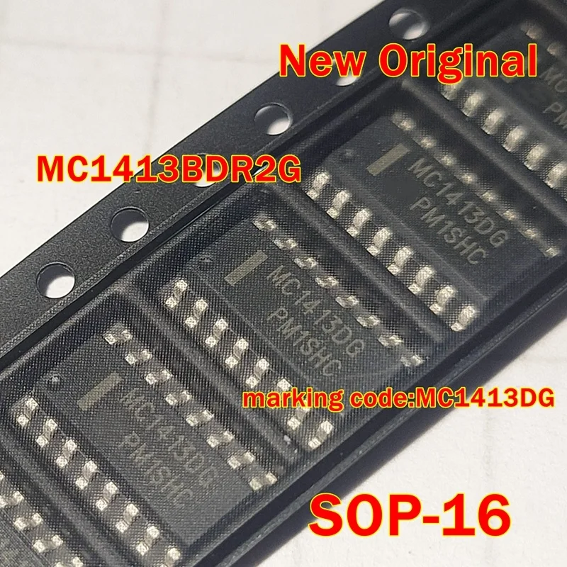 

1pcs to 100pcs MC1413BDR2G New Original SOP-16 marking code:MC1413DG High Voltage, High Current Darlington Transistor Arrays