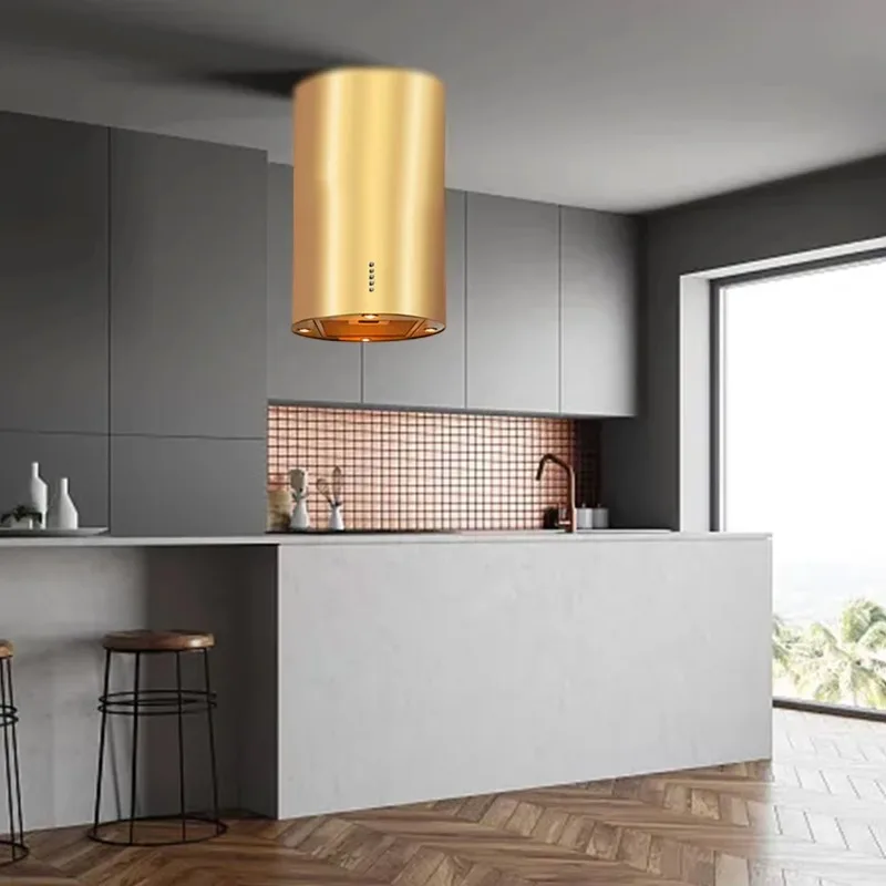 Golden Supplier Made In China Range Hood Chimney Hood And Stainless Steel Kitchen Chimney Round Island Hood