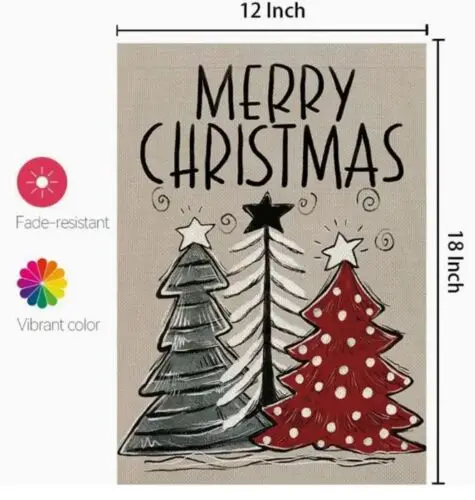 Christmas Garden Flag Merry Christmas 12x18in