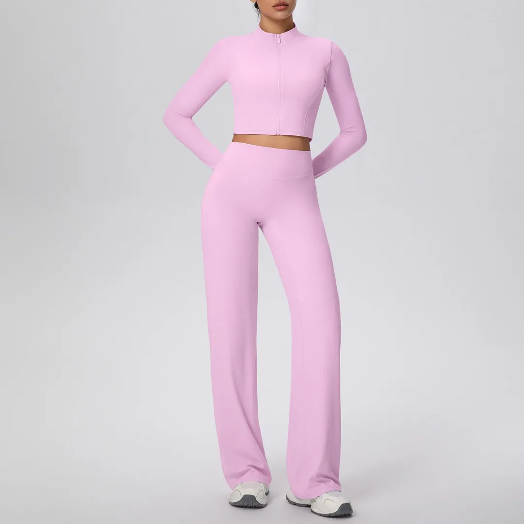 جاكيت زيبرا بدلة يوجا عالية الخصر الخوخ الورك معطف نحيف السراويل مجموعات في الهواء الطلق عادية الجري اللياقة البدنية تجريب الملابس ملابس رياضية للصالة الرياضية