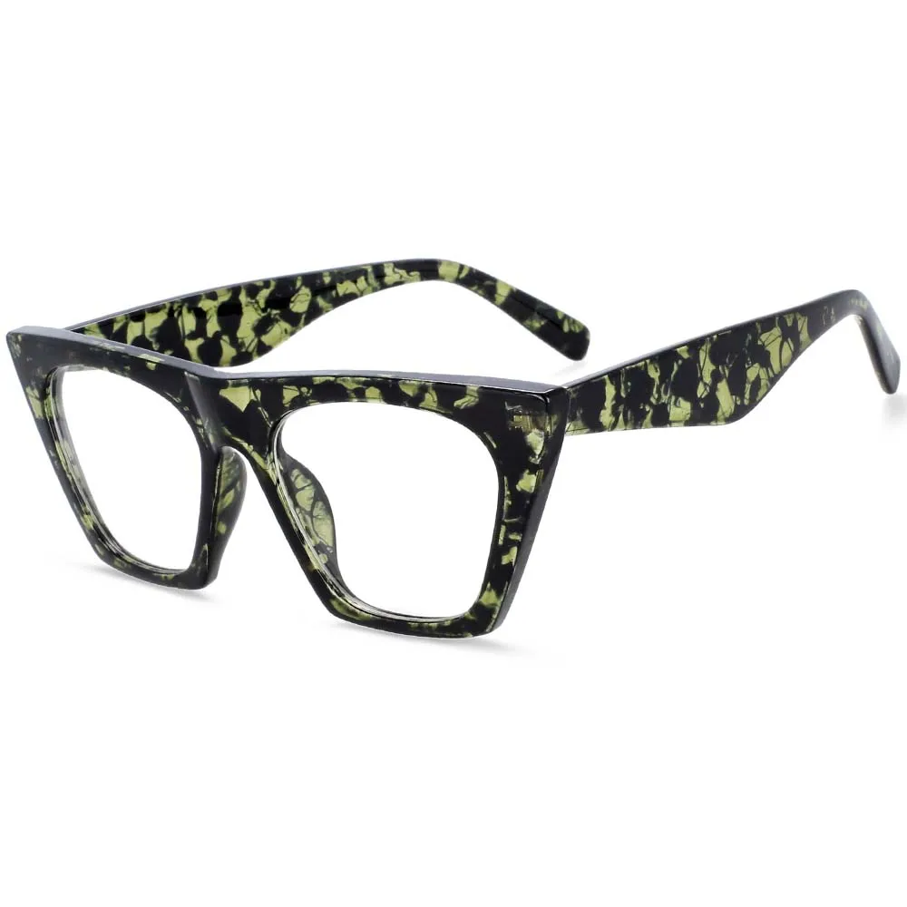 54133, übergroße weibliche Anti-Blaulicht-Brillengestelle, großer Rahmen, Damenmode, Computerbrille