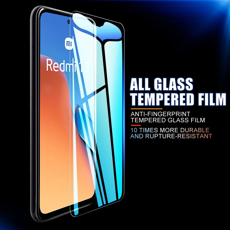 Protector de pantalla de vidrio templado para móvil, película transparente para Xiaomi Note 12, 12T Pro, 13, Redmi A1, A2 Plus, 12C, 13C, 5 unidades