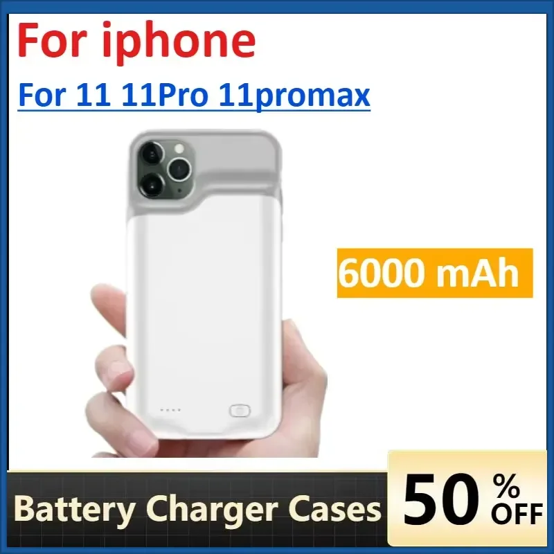6000mAh Battery Charger Case for IPhone 11 IPhone 11Pro IPhone 11promax External Battery Portable Power Bank
