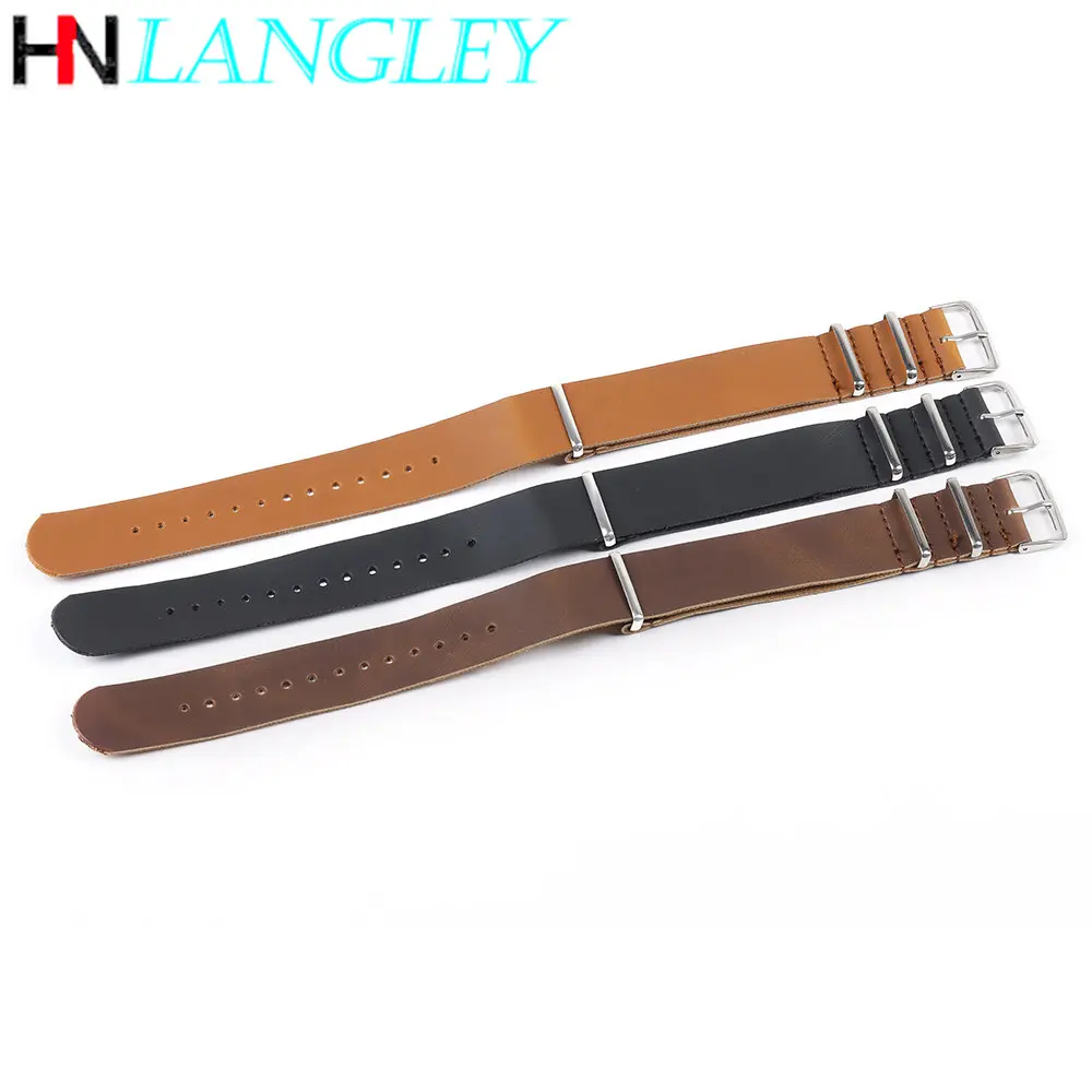 Ultra Thin Leather Watch Band  Strap Single Layer Bracelet 18mm 20mm 22mm 24mm Watch Replacement Accessories Women Men Band