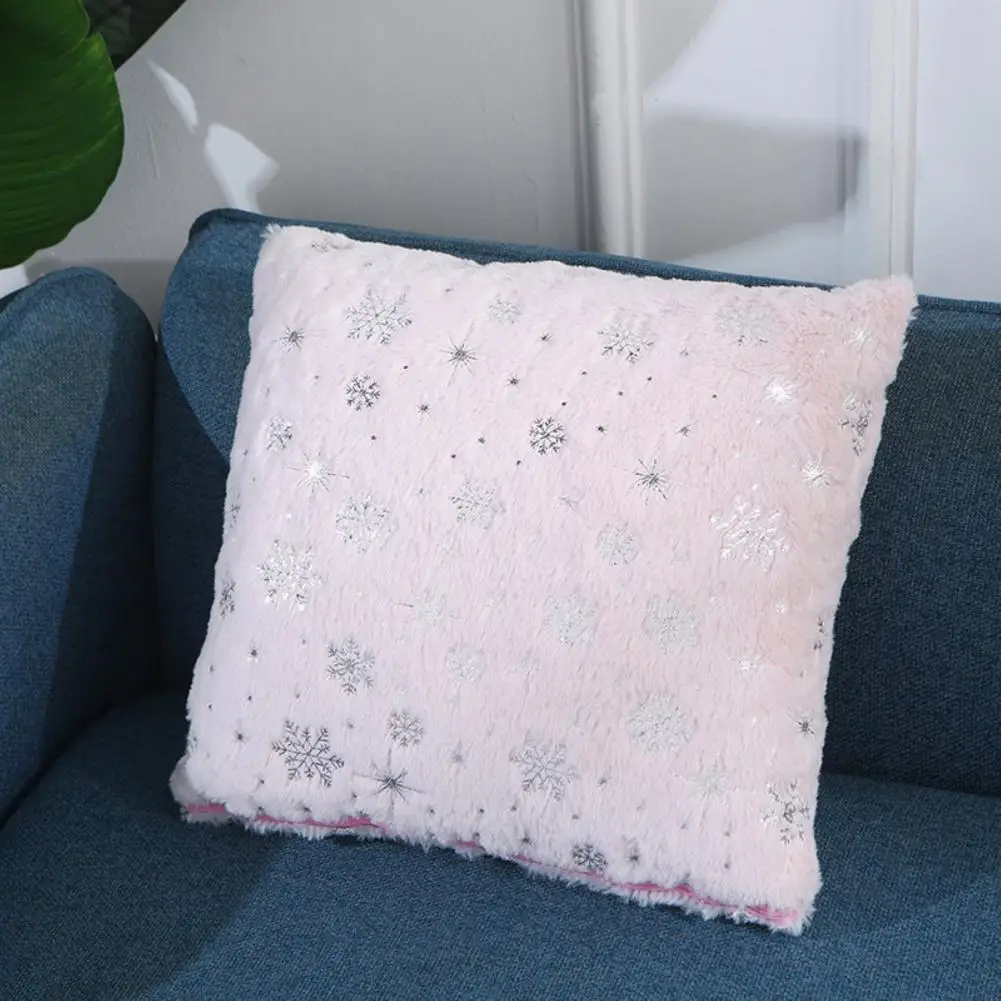 

Non-Fading PP Cotton Embroidered Snowflake 43x43cm Throw Pillow Case for Bed Sofa