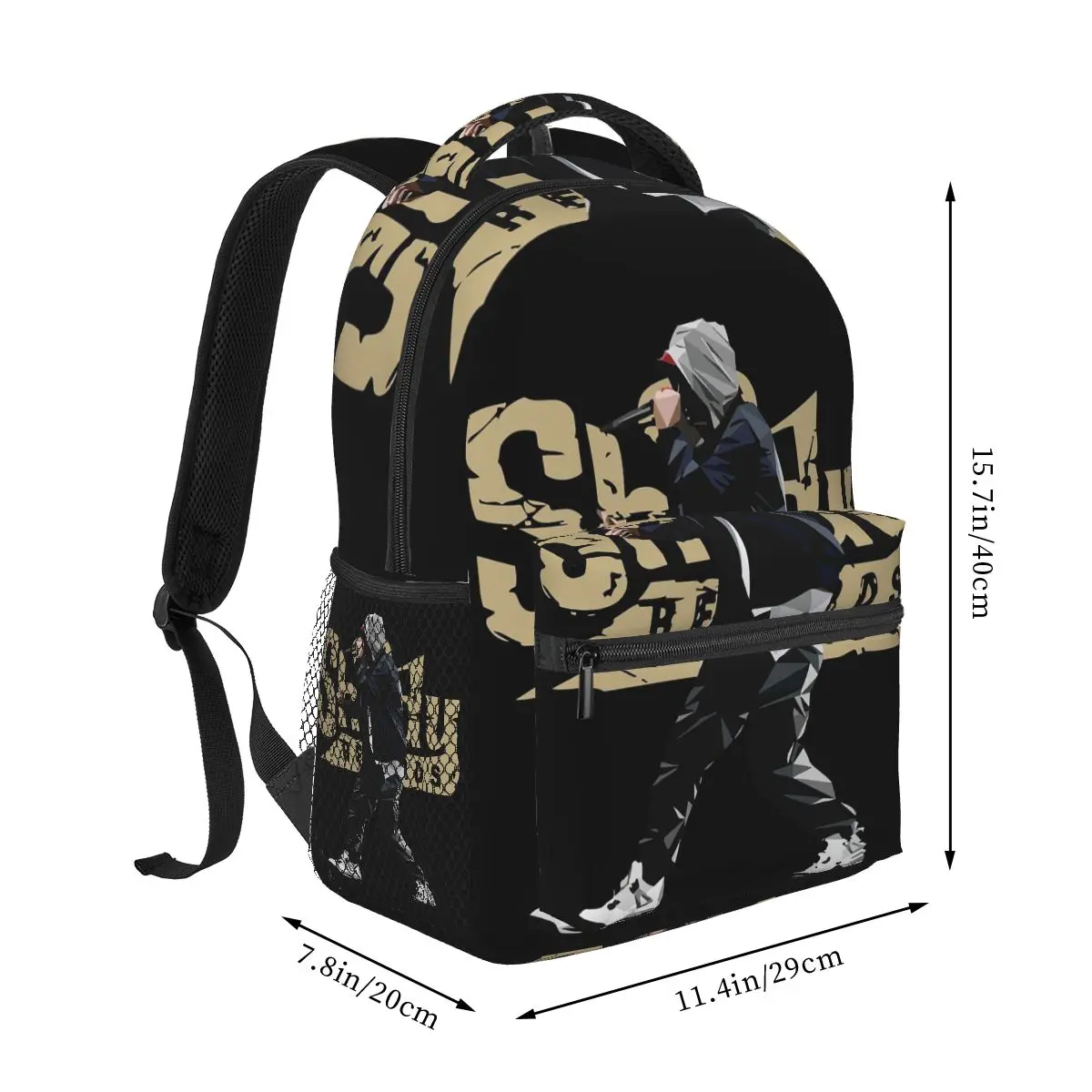 Eminem Shady Goat Music Fan Backpacks Boys Girls Bookbag Students School Bags Travel Rucksack Shoulder Bag Large Capacity