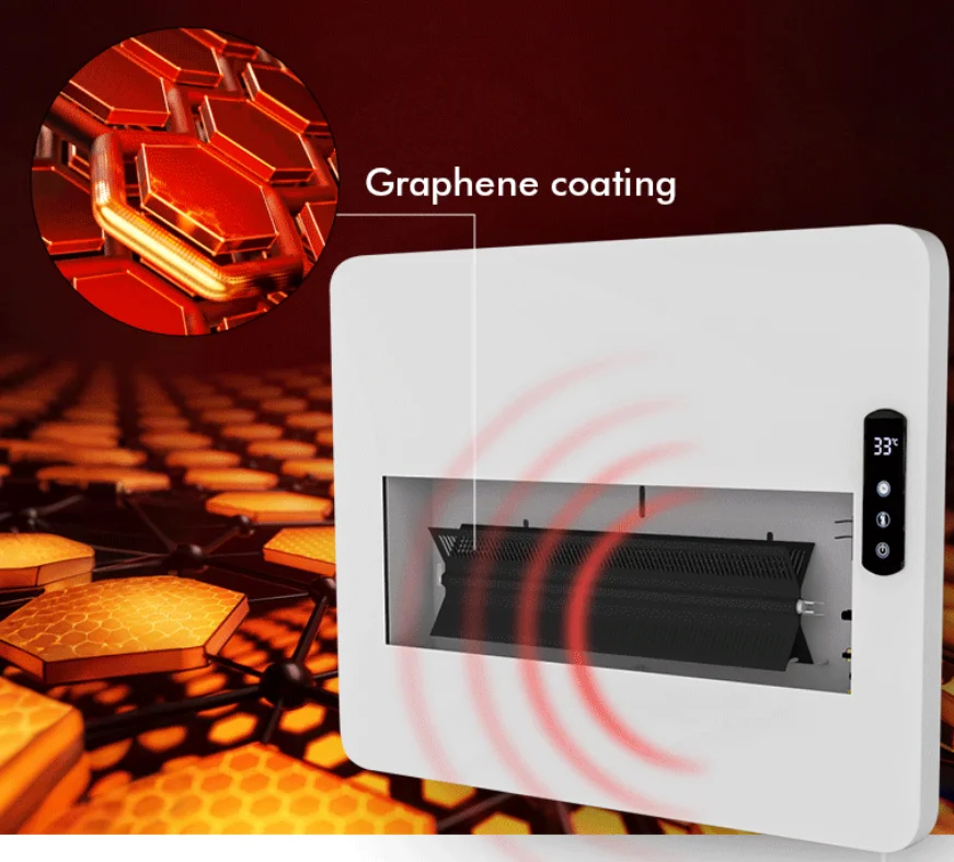 Wall-mounted rapid heating heater with timer function and overheat protection, suitable for bedrooms and bathrooms
