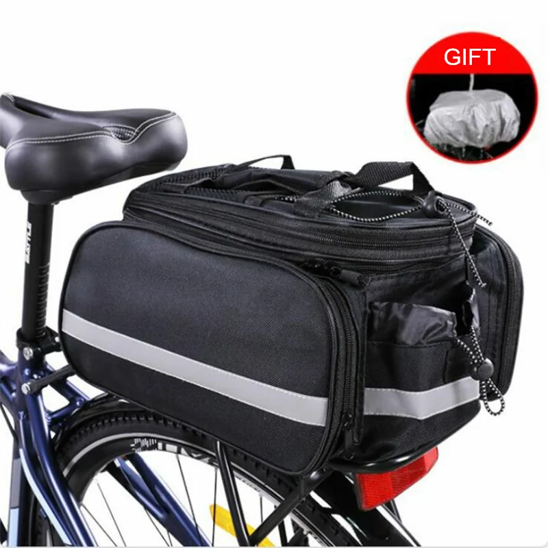 Bicycle Pannier Bag 27L Waterproof Bike Rear Rack Bag Bike Seat Pannier Cycling Rear Carrier Bag Road Bike Storage Bag