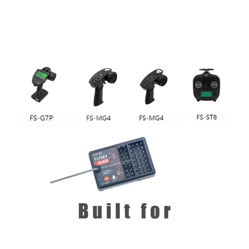 جهاز استقبال FLYSKY FS R7P مزود بـ 7 قنوات مع ردود فعل جهد مناسبة لجهاز التحكم عن بعد G7P