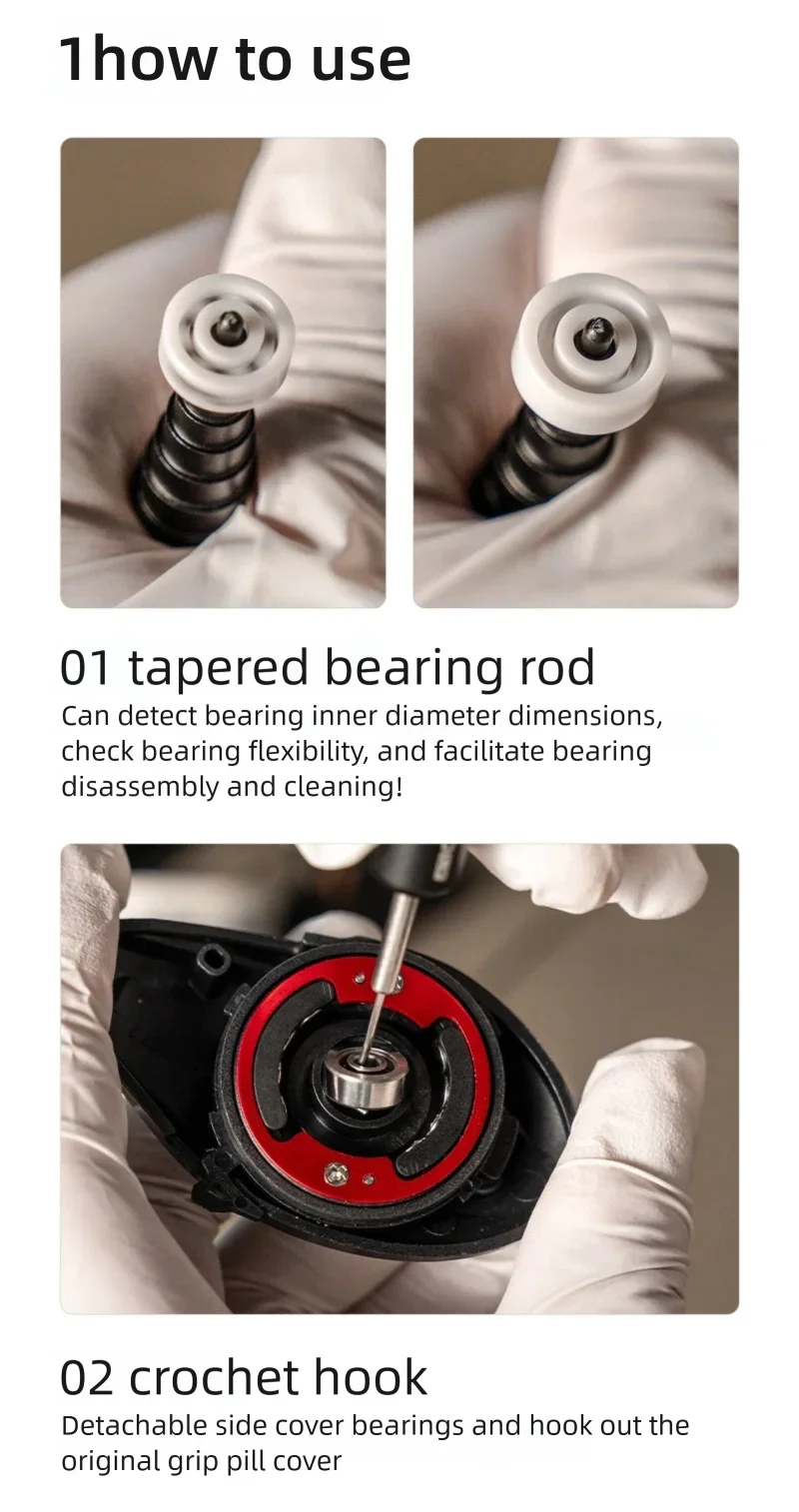 PYL Schraubendreher-Set 2+9 Modelle, S2-Legierungsstahl-Bits, Demontage- und Wartungsmodifikationswerkzeuge für Baitcasting- und Spinnrollen – Detail 17