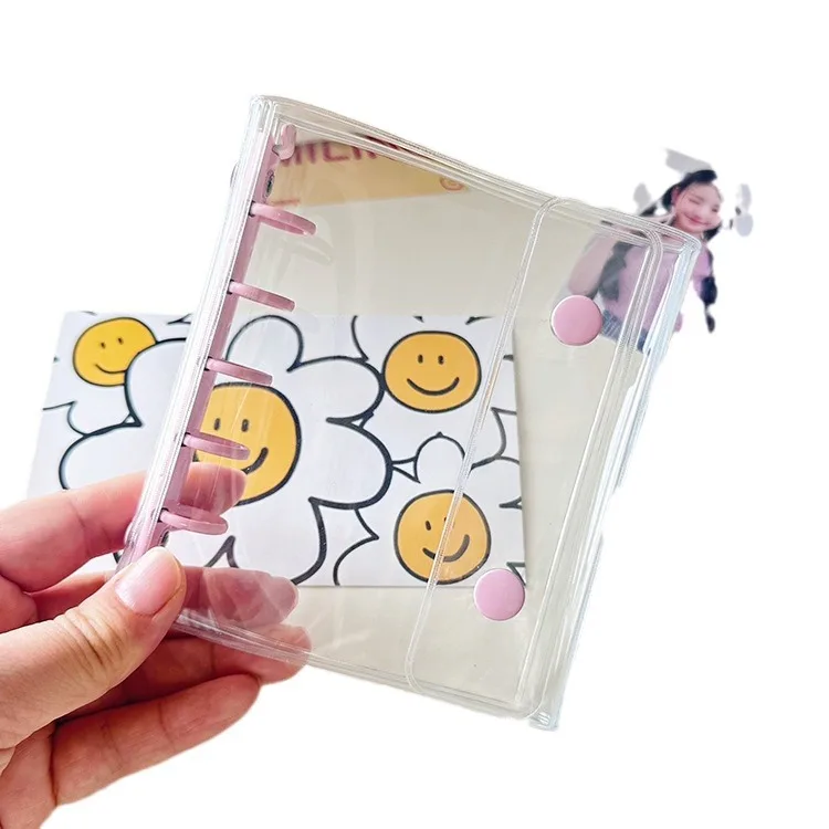 M5 Transparent Colored Loose Leaf 5-Hole Candy Colored Binder Cover Journal Sketchbook Accessories Diary Office Supplies