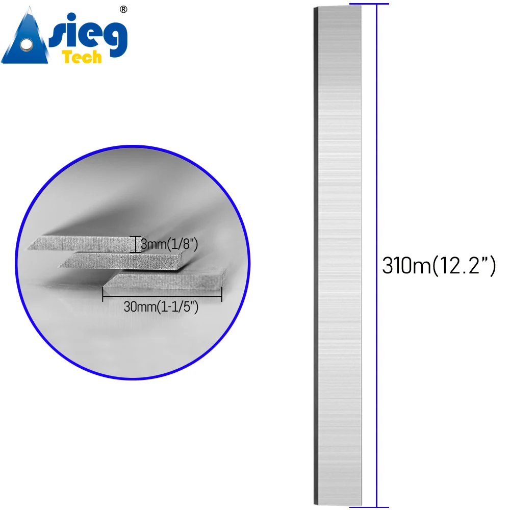 310mm×30mm×3mm HSS Planer Blades Jointer Knives Resharpenable Wood Planer Blades Knives for Woodworking - Set of 3 Pieces