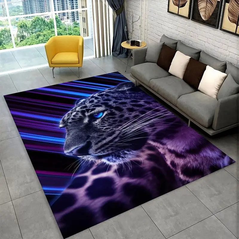 Fierce Leopard Cheetah Animal Beast Large Area Rug Non-slip Carpet for Bedroom Living Room Sofa Doormat Home Decor Floor Mat - view 4