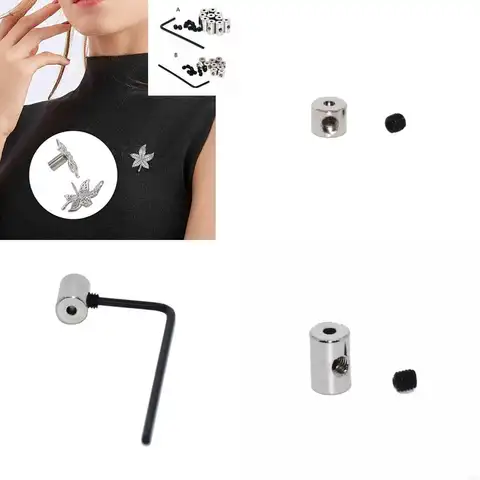 10/50/60/100Pcs Brooch Pin Safe Keepers Pin Locks Pin Backs Clasp Locking Pin Keeper Backs Locking Pin Backs With Wrench Tools