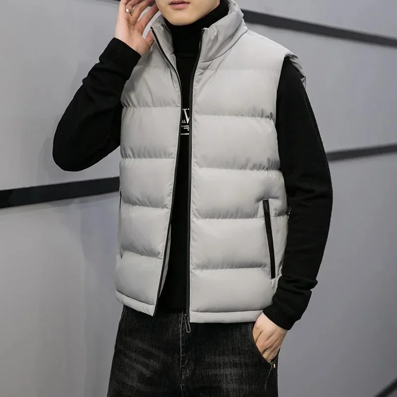 Men's Plus Size Autumn/Winter Casual Warm Sleeveless Jacket Low Price Live Broadcast Style Vest From China Mainland