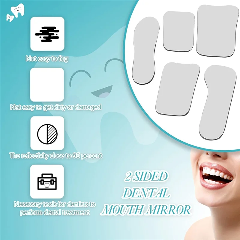 ABLE- 입 거울, 바이트 반사경, 구강 내 사진 거울, 양면 유리 코팅 구강 내 반사경