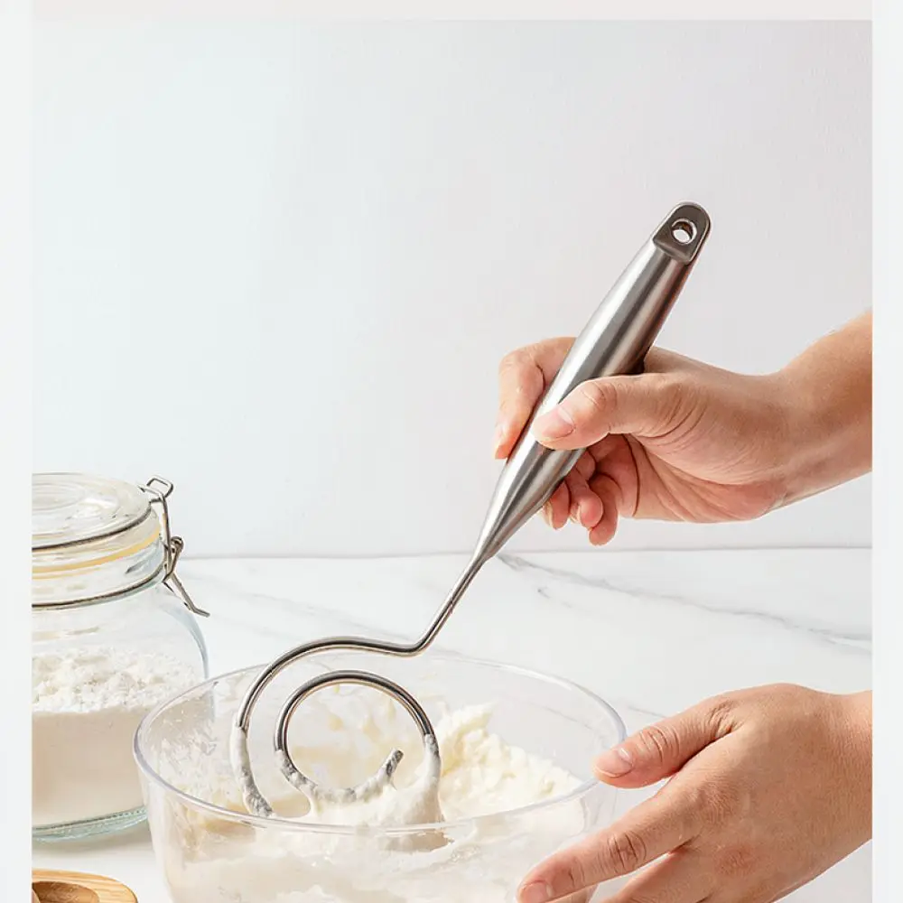 Handheld Flour Blender 304 Stainless Steel Whisk Kitchen Baking Utensil Ergonomic Dough Mixer For Home Cooking Pastry