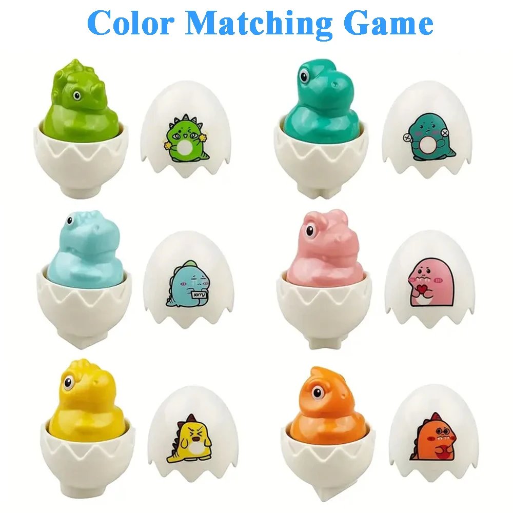 Jouet d'œufs intelligents de dinosaure Montessori, tri sensoriel, jeu de correspondance des couleurs, jouet éducatif pour enfants, cadeau pour garçon et fille, Graffiti à faire soi-même