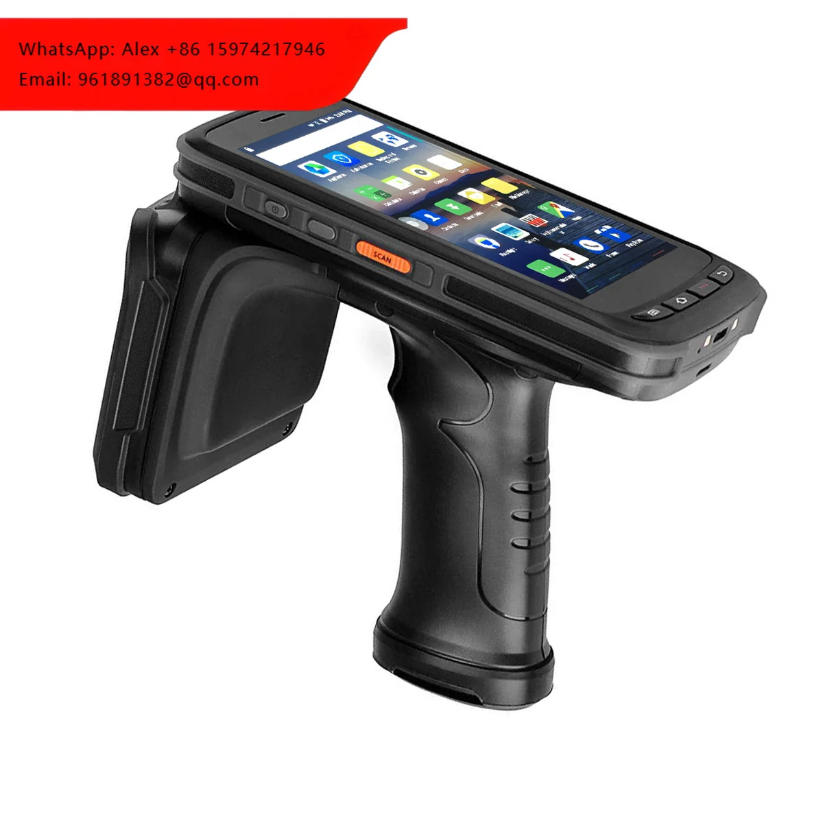 

Portable Mobile PDA Android 11 Rugged Handheld Terminal With 2D Barcode Scanner UHF RFID 4G WiFi NFC Android 11 In Stock