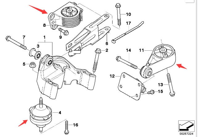 Engine, Trans Torque Strut Mount for Mini Cooper 1.6L R50 R52 R53 2002-2006