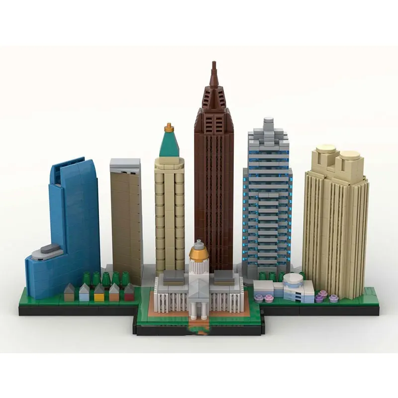 

Spot MOC-1304pcs Modern Street View Architecture Small Particle Assembly Building Blocks Puzzle Toy Model Gift Set Ornament