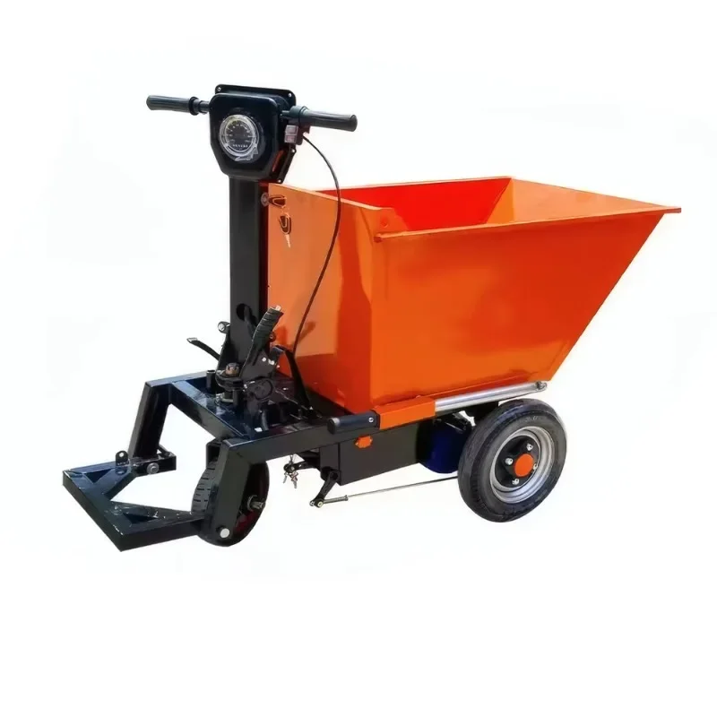 Portable standing small electric battery trolley with engine heavy-duty transporter