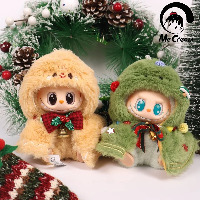 

For Labubu Clothes Sitting Doll 10cm Doll Christmas Eve Carol Christmas Series Christmas Vinyl Blind Box Clothes