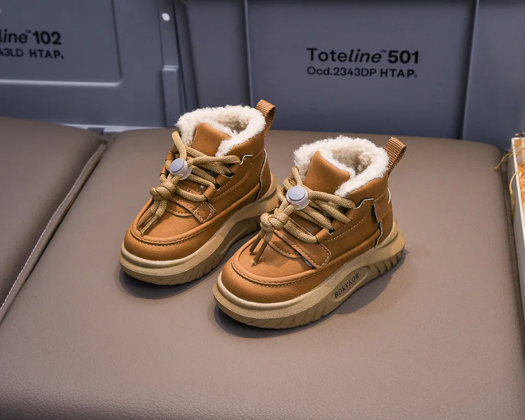 Herbst-Winter-Kinderschuhe Baby Mädchen Jungen Schneestiefel Outdoor Kleinkind Kinder Sneakers Weichsohlige Rutschfeste Plüschstiefel für Säuglinge – Detail 15
